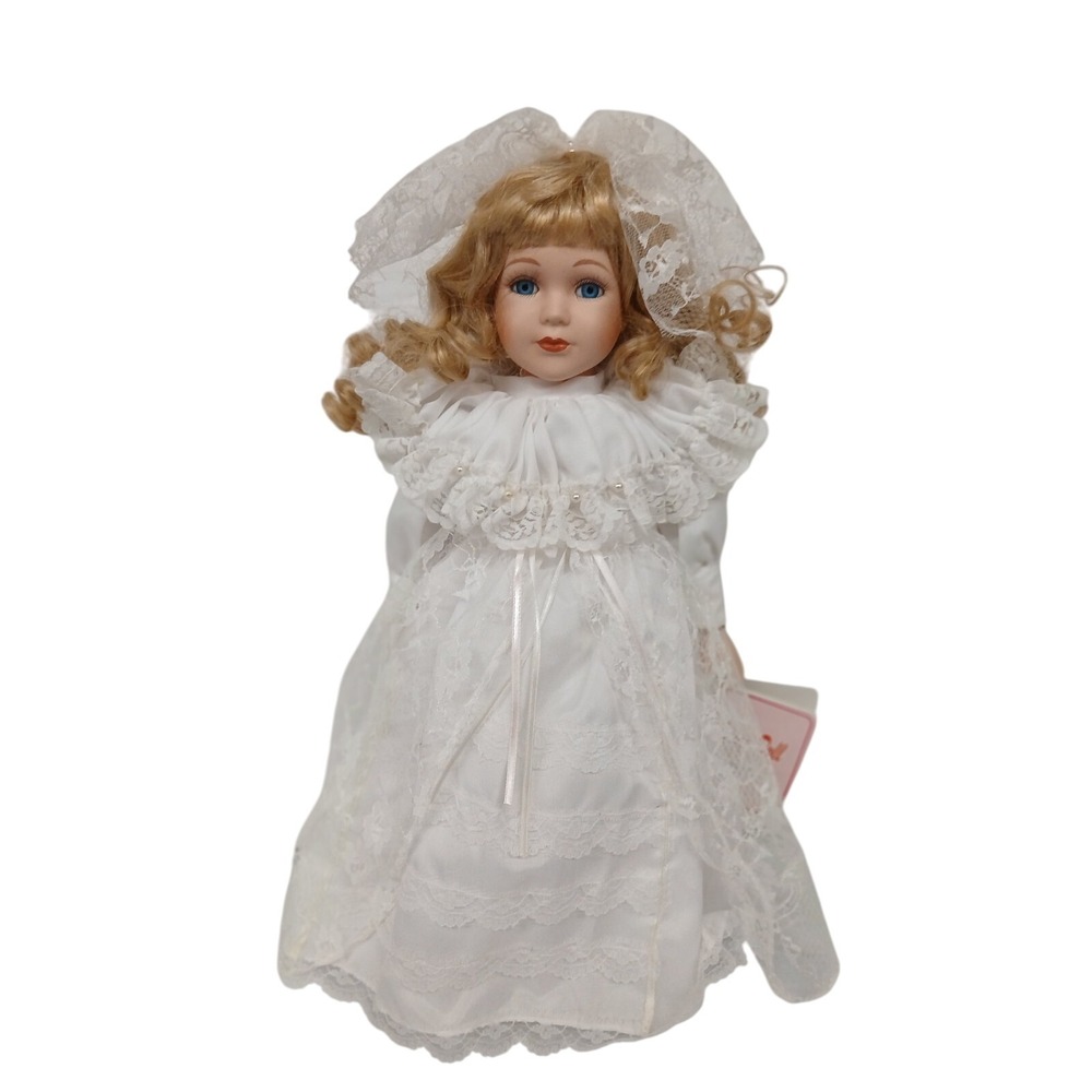 Porcelain 16" Victorian Girl Limited Edition Doll Blonde Hair Blue Eyes #Toy30